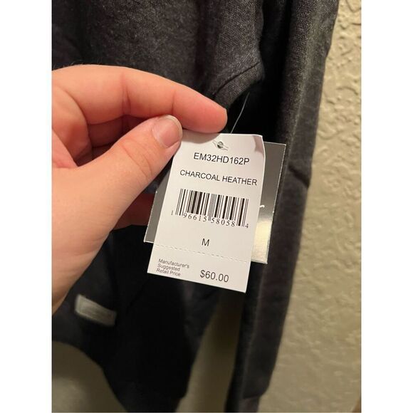 Eddie Bauer Charcoal Heather Grey Pullover Hoodie Woman’s Medium NEW - Picture 6 of 13